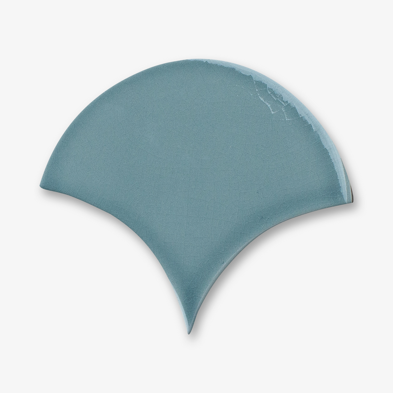 Moorish Gris Blue Ceramic Scallop