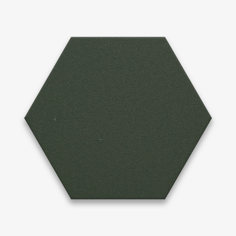 Splash Clay Plain Colour Hexagonal Porcelain Green R10