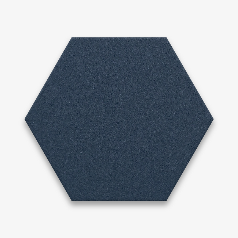 Splash Clay Plain Colour Hexagonal Porcelain Navy Blue