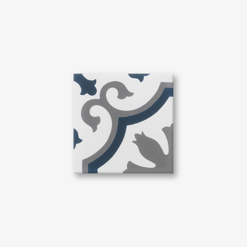 Ambrosia Marine Blue Grey Encaustic Cement Tiles
