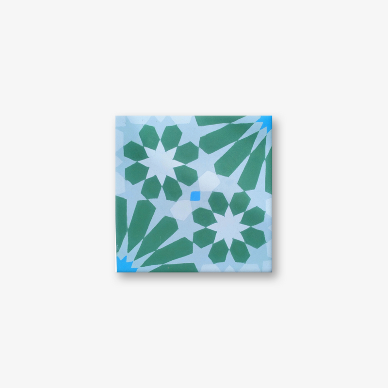 Cassiopeia Verde Spring Encaustic Cement Tile