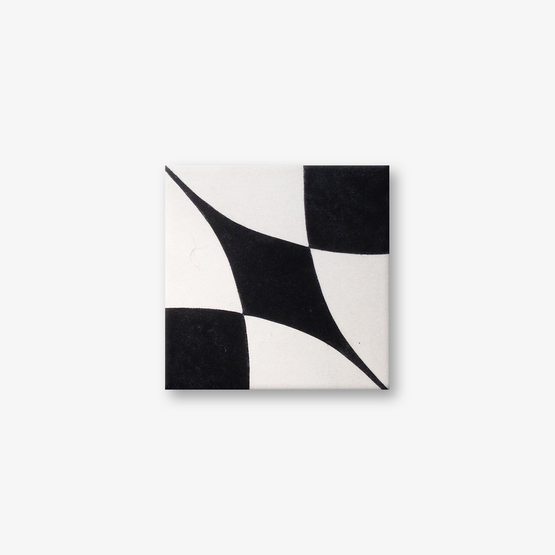 Dali Black & White Encaustic Cement Tile