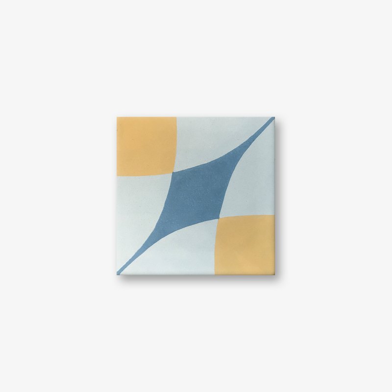 Dali Blue and Yellow Encaustic Cement Tile