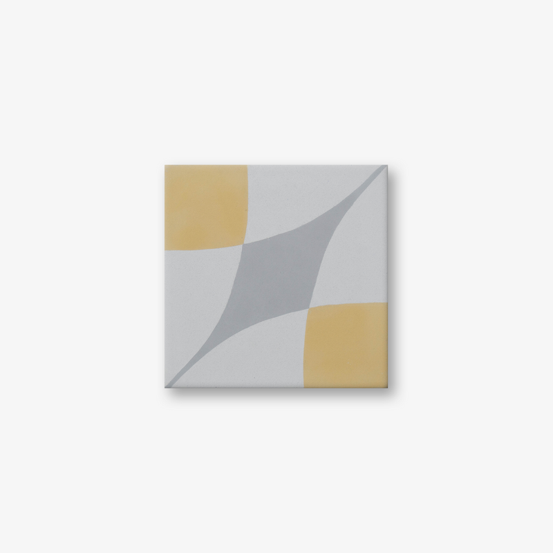 Dali Yellow and Grey Encaustic Cement Tile