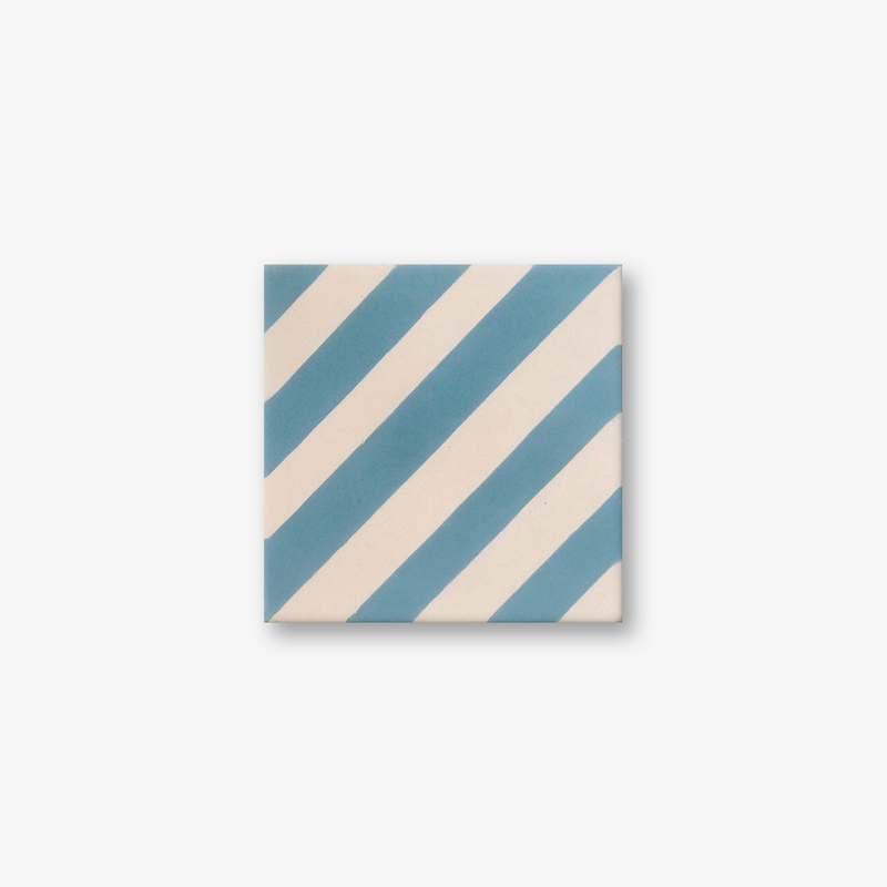 Linea Blue Encaustic Cement Tile