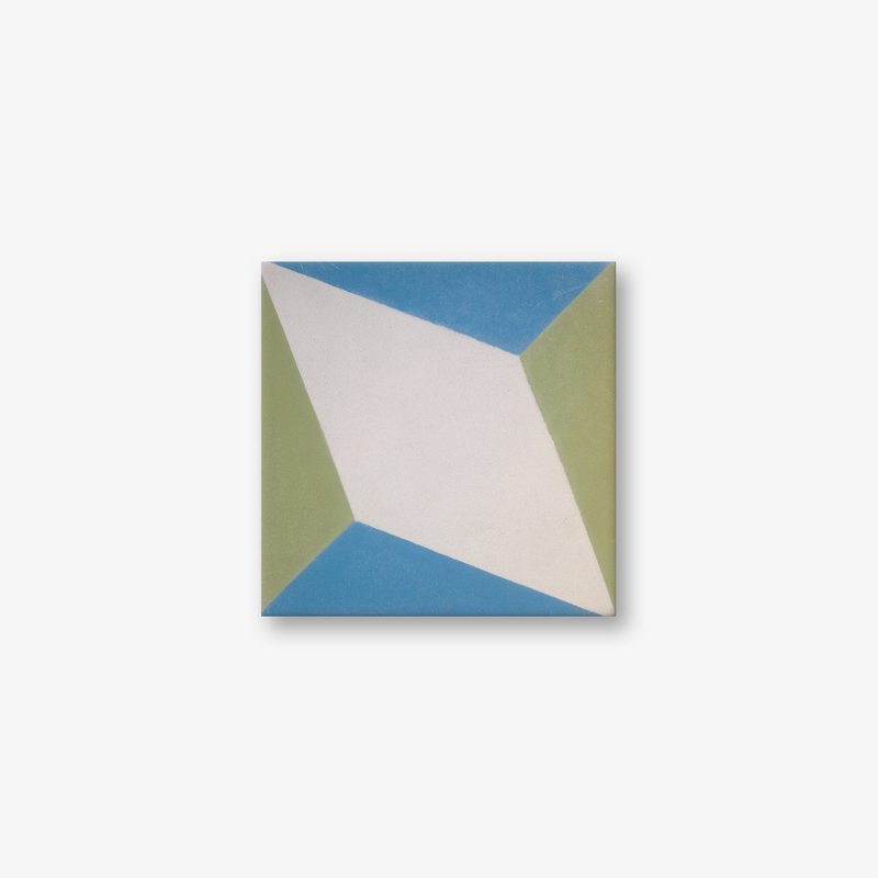 Nadia Green Blue Encaustic Cement Tile