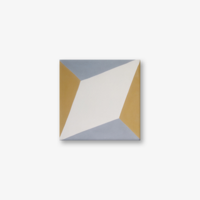 Nadia Mustard Grey Encaustic Cement Tile