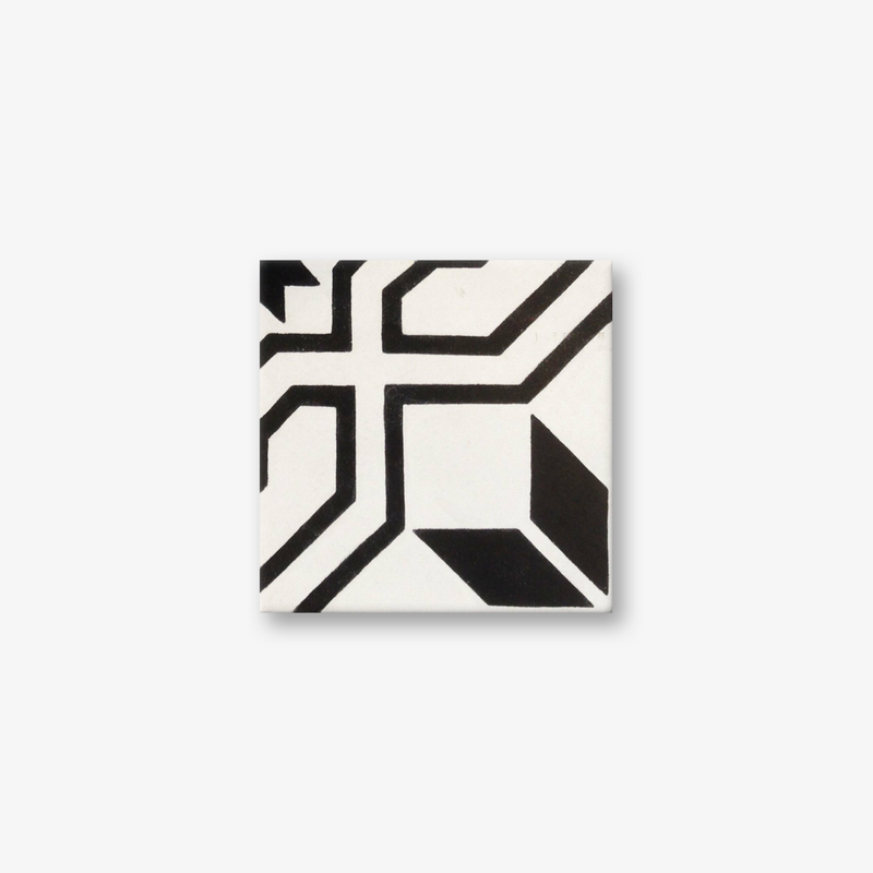 Octavia Black & White Encaustic Cement Tile