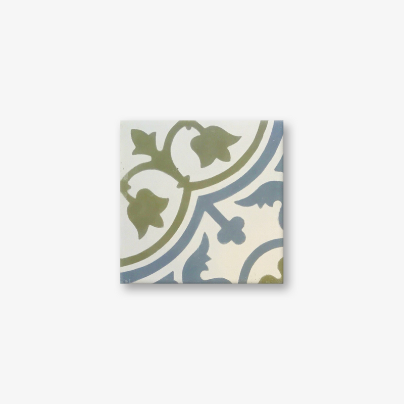 Trinidad Olive Grey Encaustic Cement Tile