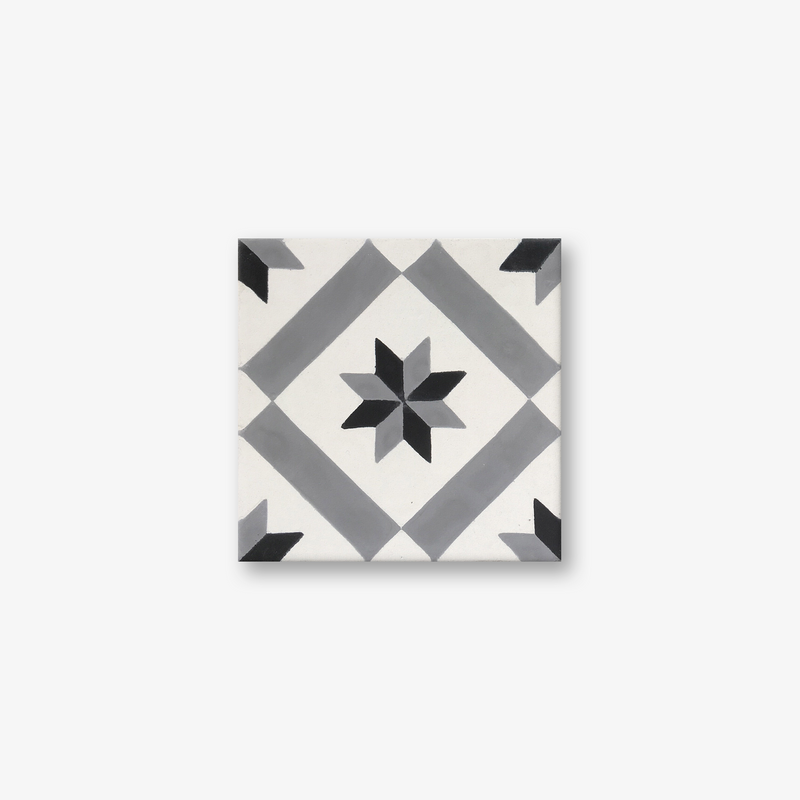 Victoria Black and White Encaustic Cement Tile