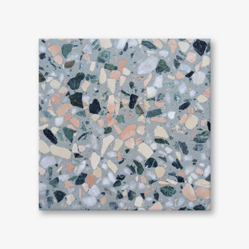 In Stock Salmon Green Terrazzo Resin 60cmx60cmx1.2