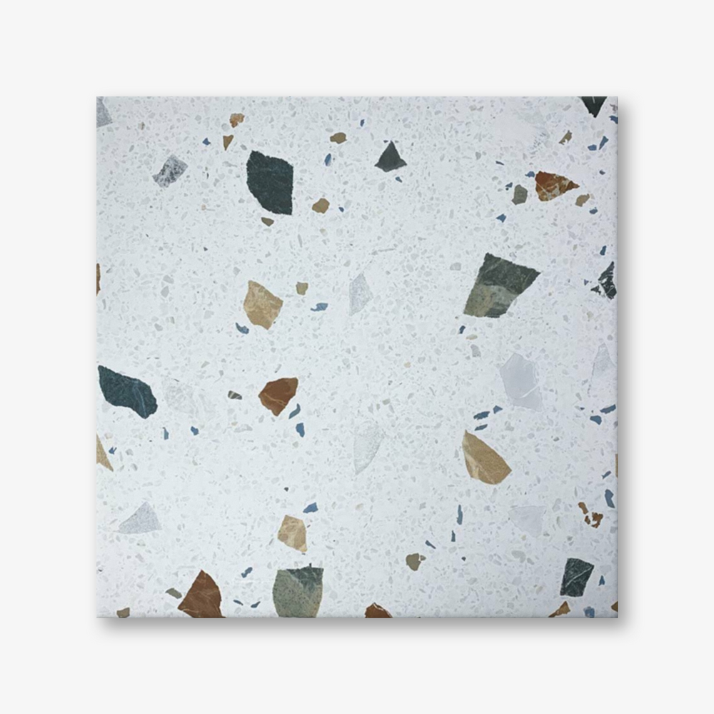Terrazzo Big Chips Multicolour White Porcelain
