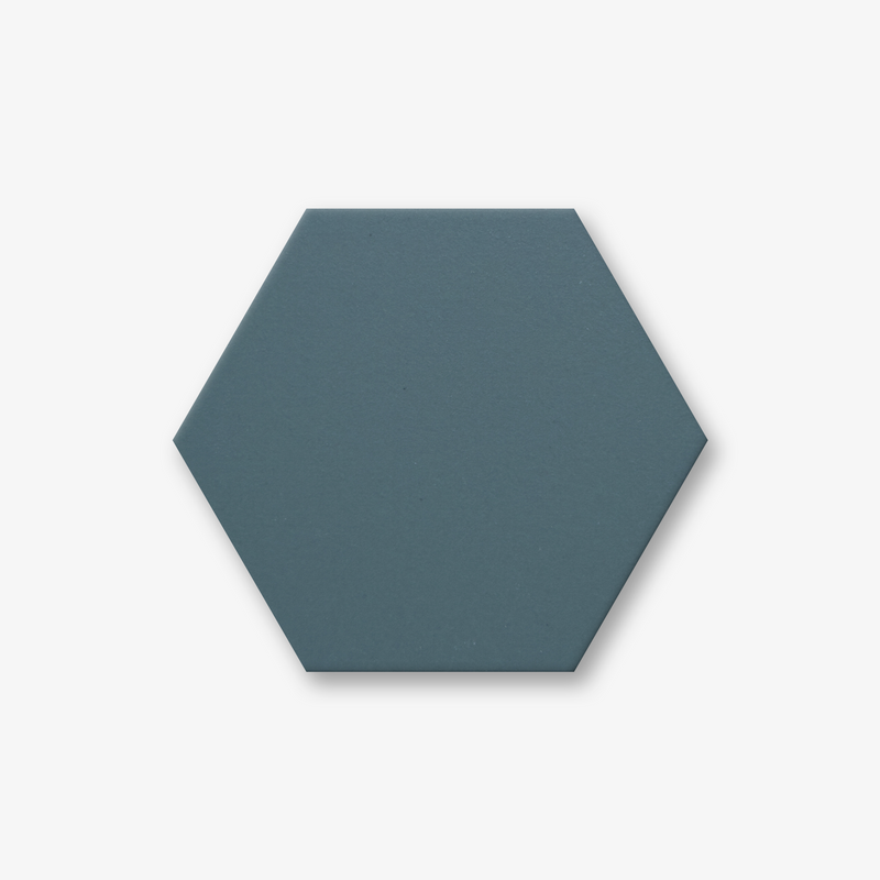 Splash Clay Plain Colour Hexagonal Porcelain Teal