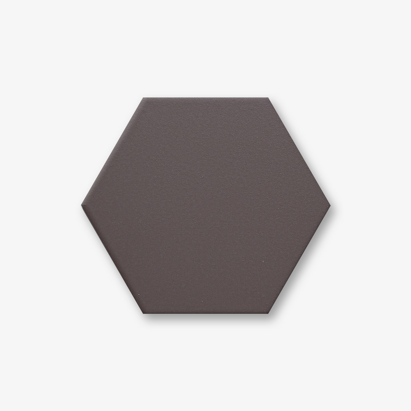 Splash Clay Plain Colour Hexagonal Porcelain Mocha