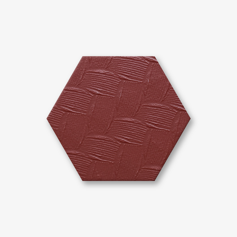 Splash Clay Plain Colour Hexagonal Porcelain Red
