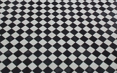 Victorian Unglazed Chequer - Black & White Tiles
