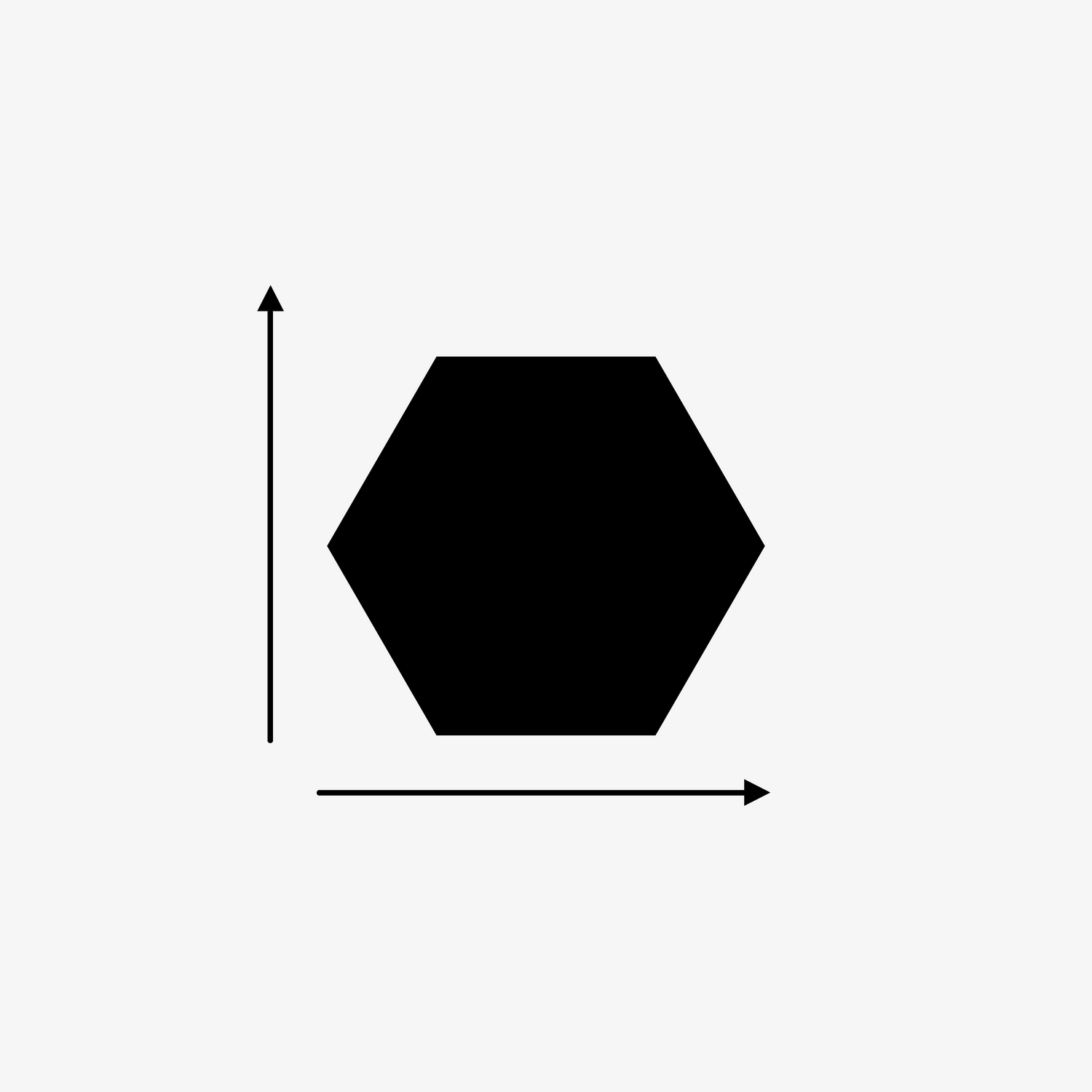 5cm x 5cm (Hexagonal)