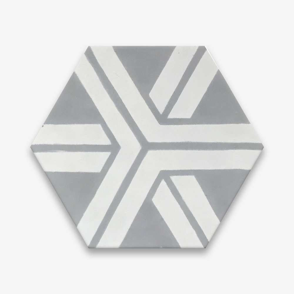 Hexagonal Lanza Black Encaustic Cement Tiles