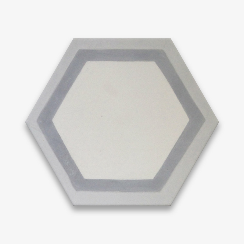 Hexagonal Marco Grey Encaustic Cement Tile