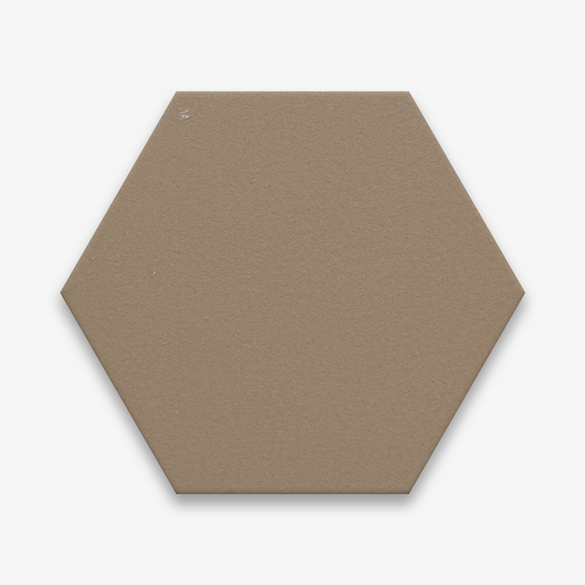 Splash Clay Plain Colour Hexagonal Porcelain Taupe R10