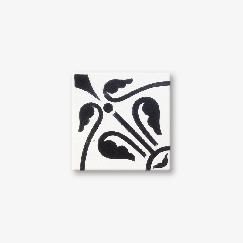 Alicia Black & White Encaustic Cement Tile