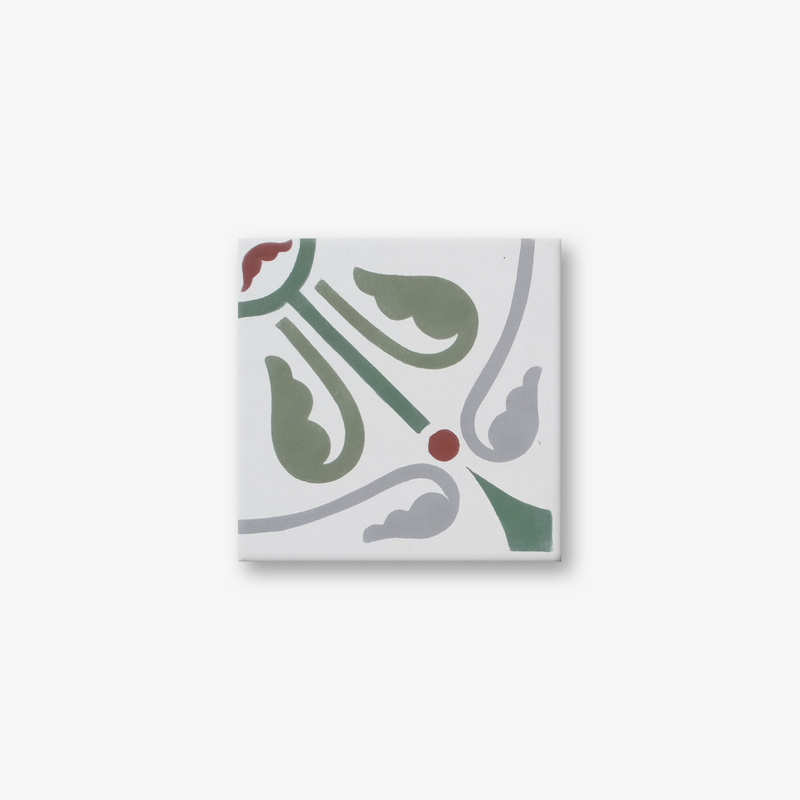 Alicia Olive Green Encaustic Cement Tile