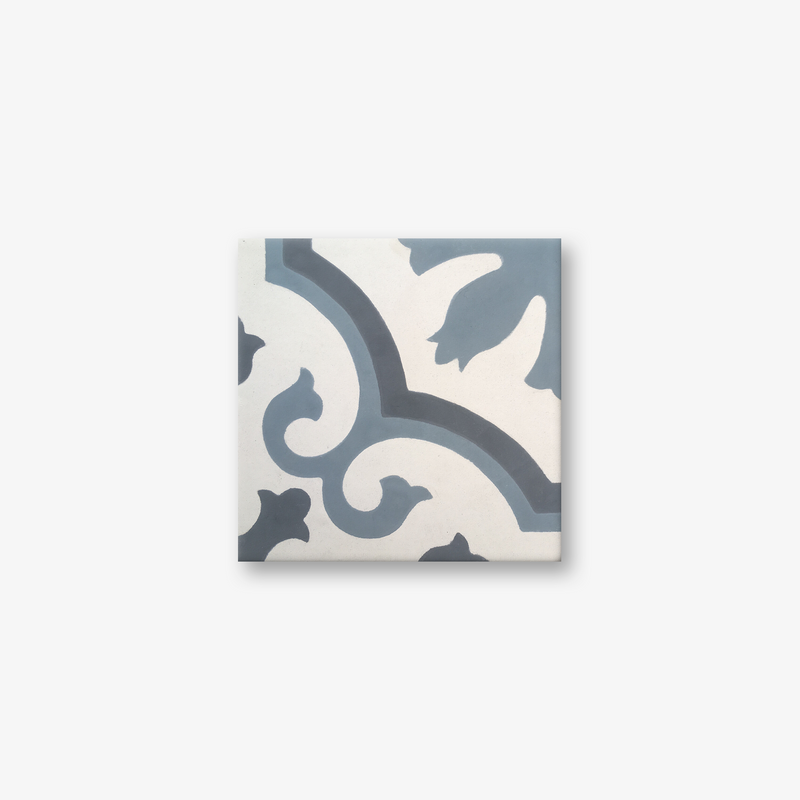 Ambrosia Blu Gris Encaustic Cement Tiles