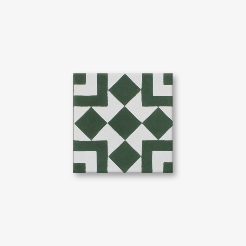 Balboa Forest Green Encaustic Cement Tile