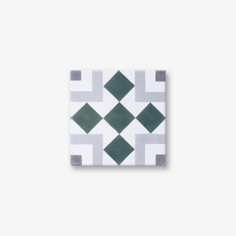 Balboa Green Grey Encaustic Cement Tile