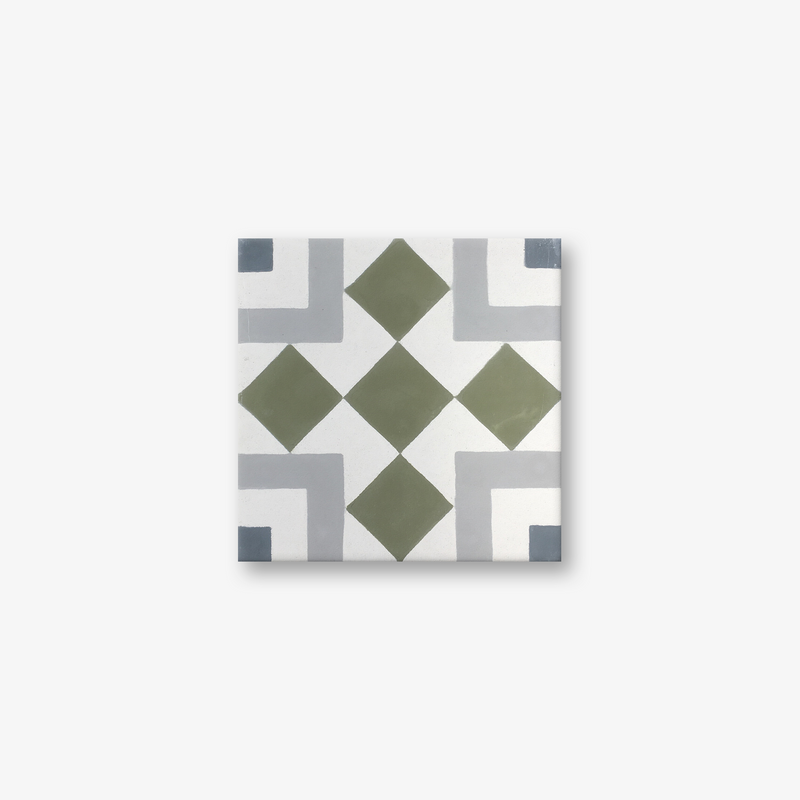 Balboa Olive Grey Encaustic Cement Tile