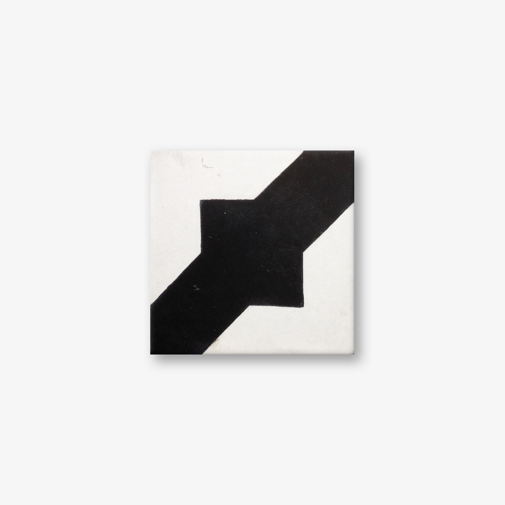 Iguazu Black & White Encaustic Cement Tile