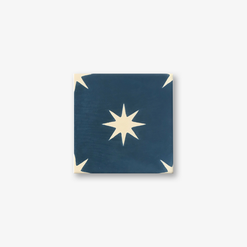 Estrellita Marine Blue Encaustic Cement Tile
