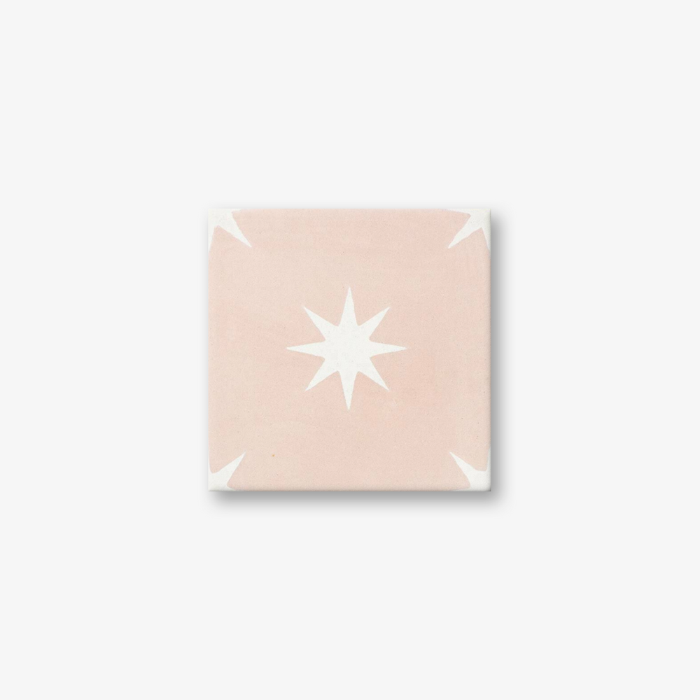 Estrella White Pink Encaustic Cement Tile