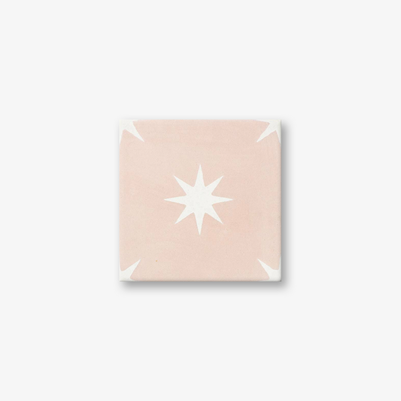Estrellita Pink Blush Encaustic Cement Tile