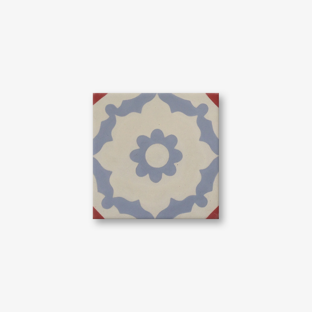 Bosque White Grey Encaustic Cement Tile