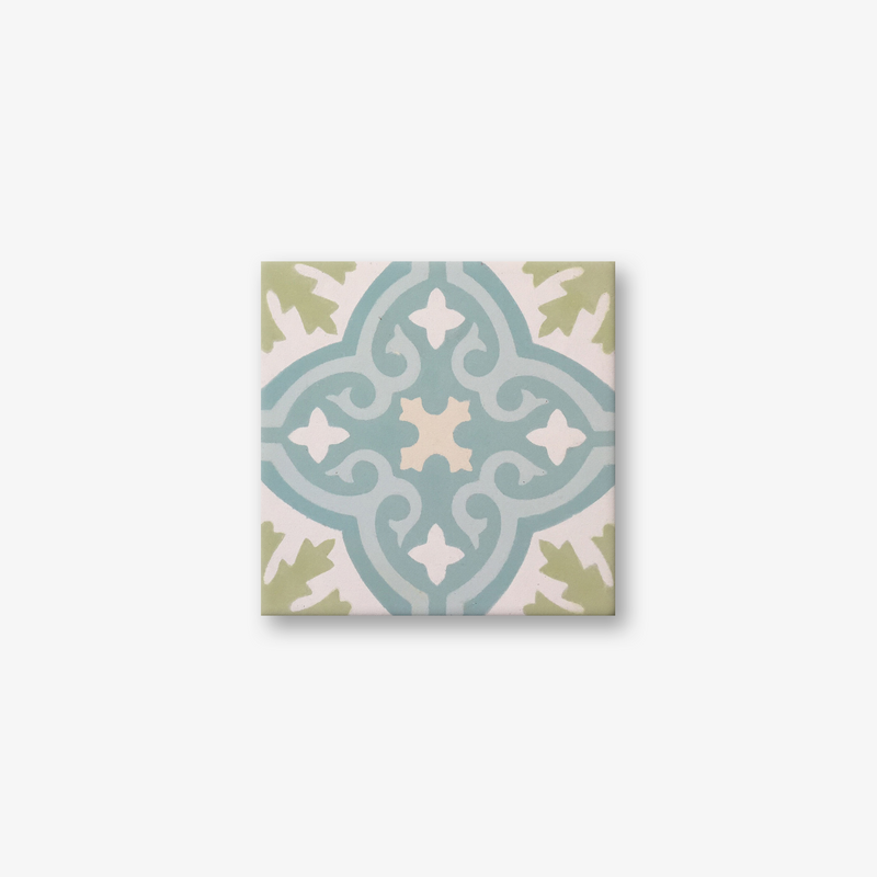 Havana Green Blue Encaustic Cement Tile