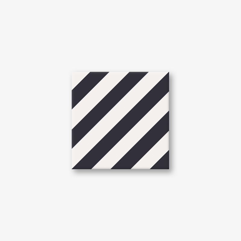 Linea Black & White Encaustic Cement Tile