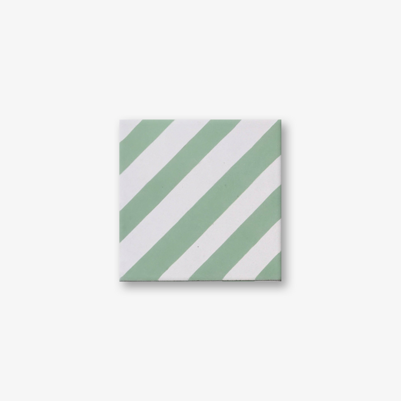 Linea Pistachio Green Encaustic Cement Tile