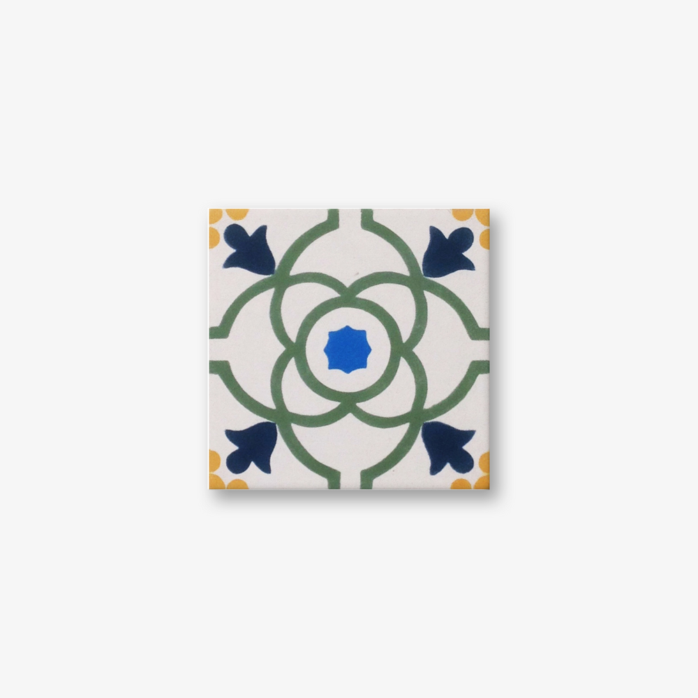 Alicia Olive Green Encaustic Cement Tile