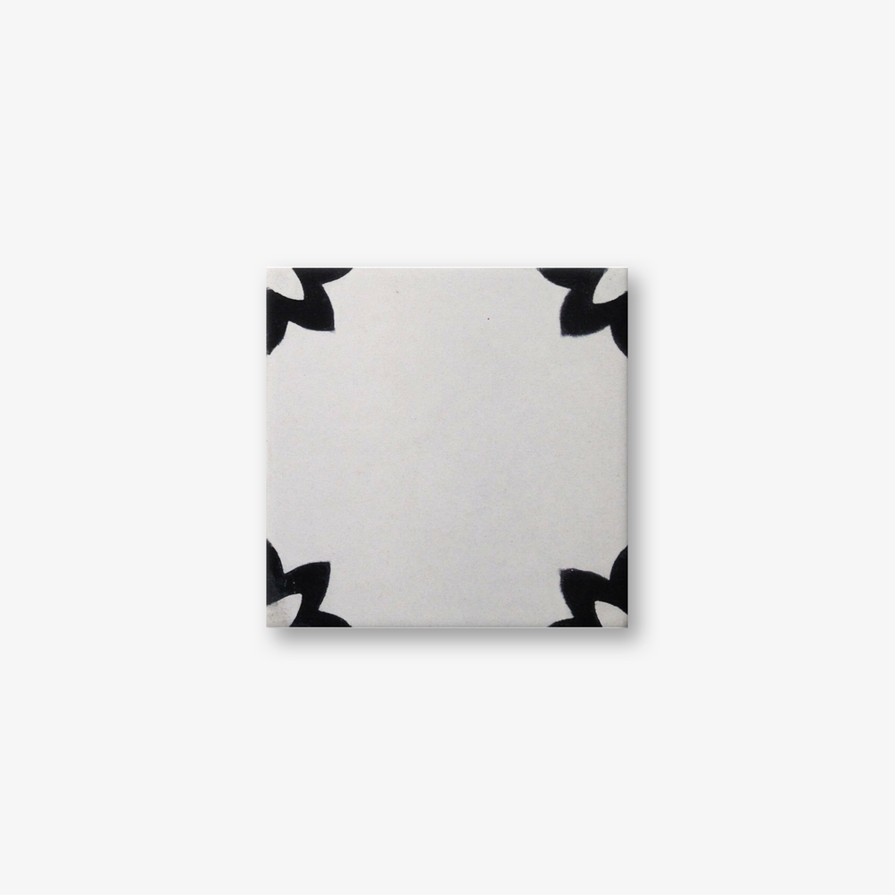 Margarita Black & White Encaustic Cement Tile