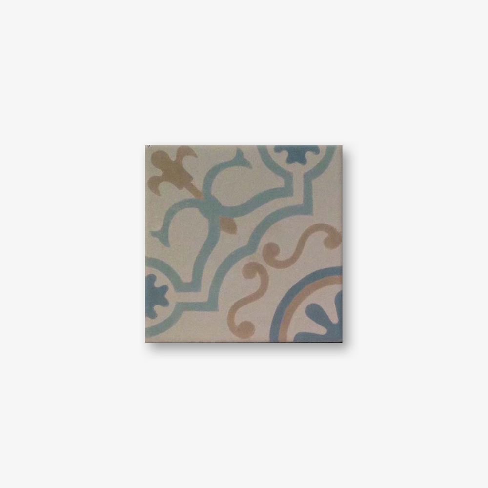 Bosque White Grey Encaustic Cement Tile