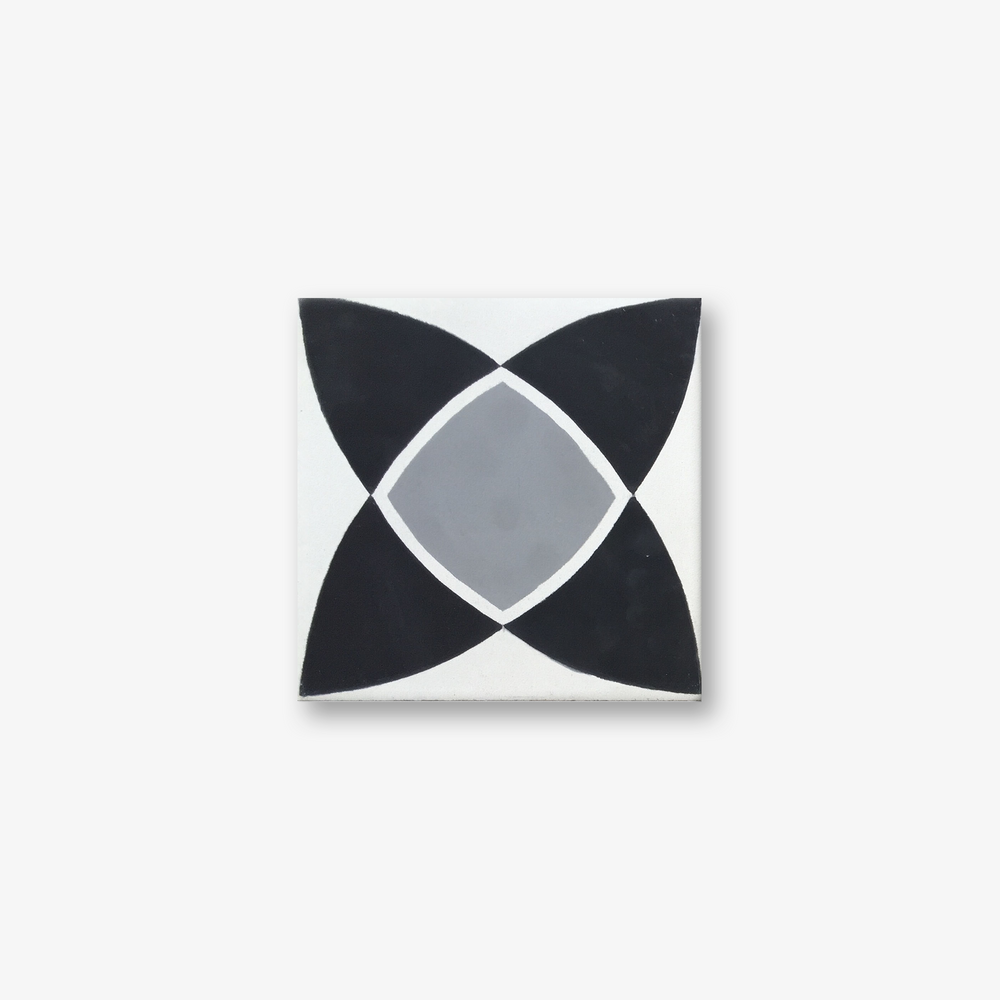 Corona Black & White Encaustic Cement Tile
