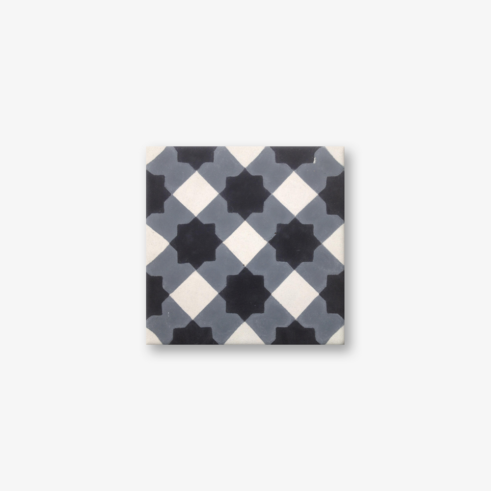 Marrakech Red Stripe Encaustic Cement Tile