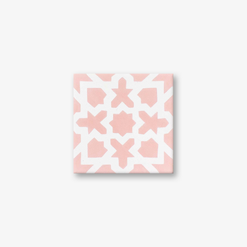Moroccan Powder Pink Encaustic Cement Tile