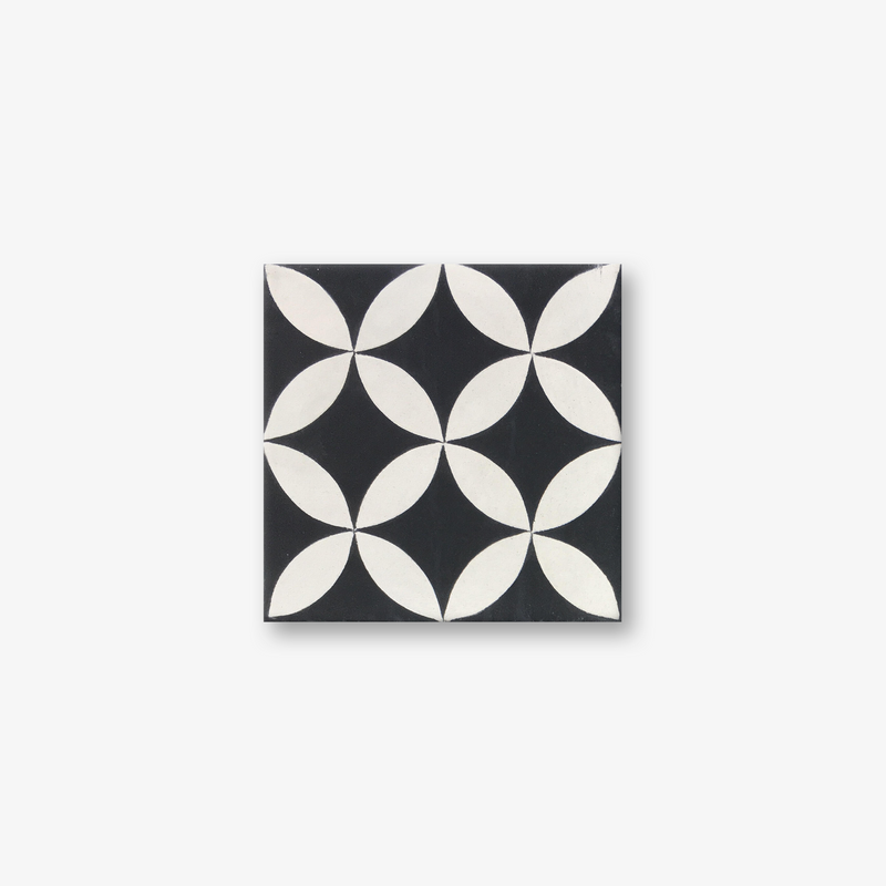 Petals Night Encaustic Cement Tile