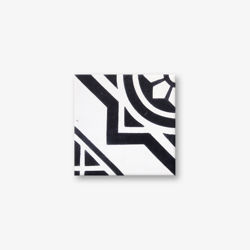 Poitiers Black & White Encaustic Cement Tile