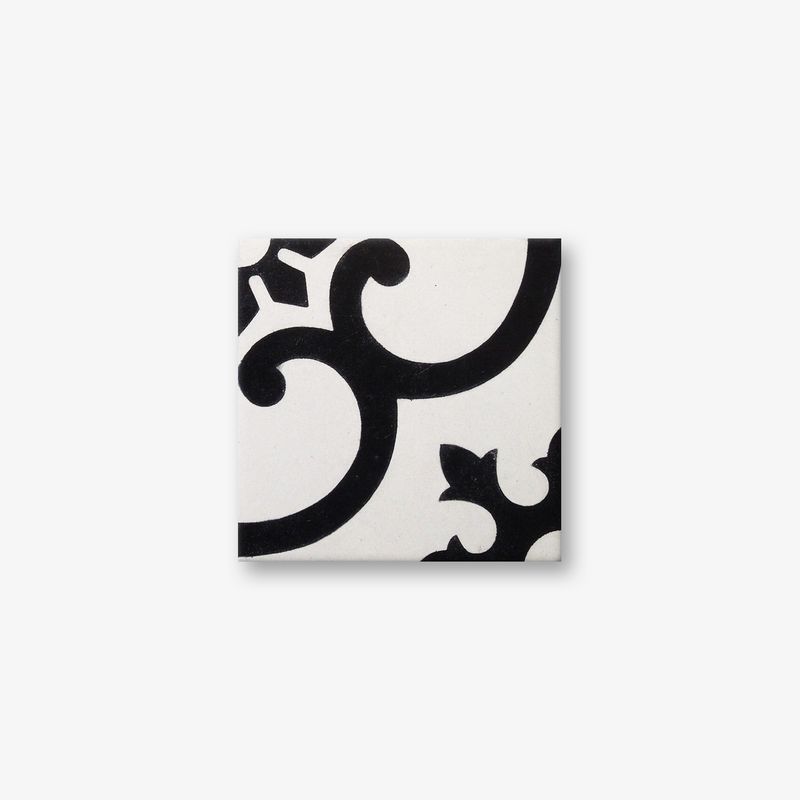 Ronda Black & White Encaustic Cement Tile