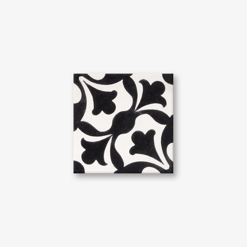 Rosalia Black & White Encaustic Cement Tile
