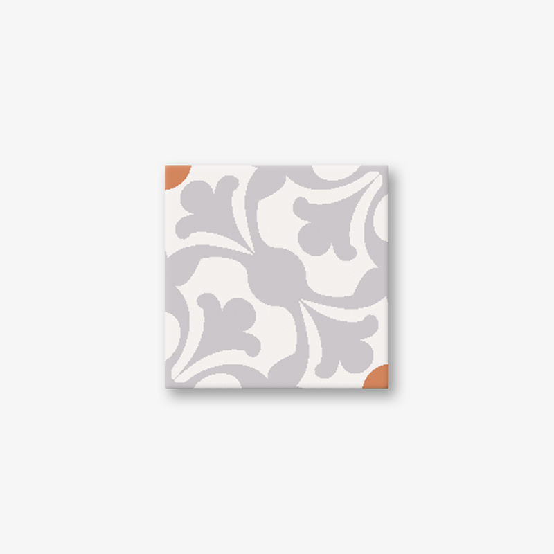 Rosalia Grey-Orange Encaustic Cement Tile
