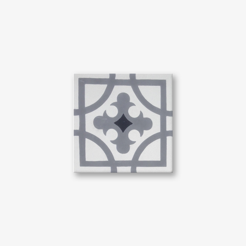 Marina Black & White Encaustic Cement Tile
